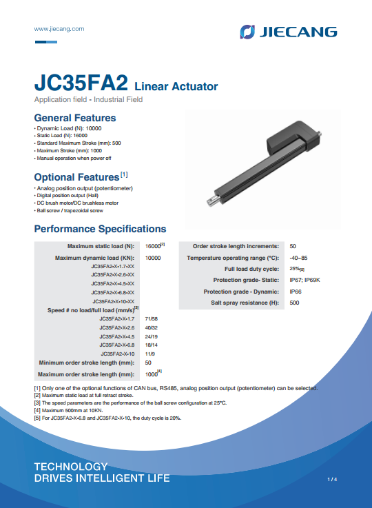 JC35FA2 规格书封面
