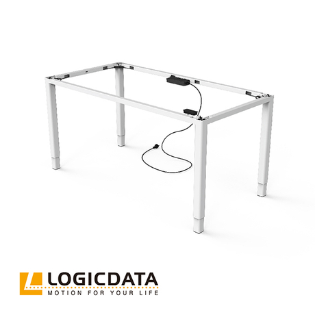 Estructura de escritorio de pie con motor sin escobillas de 4 patas LOGICflex X 