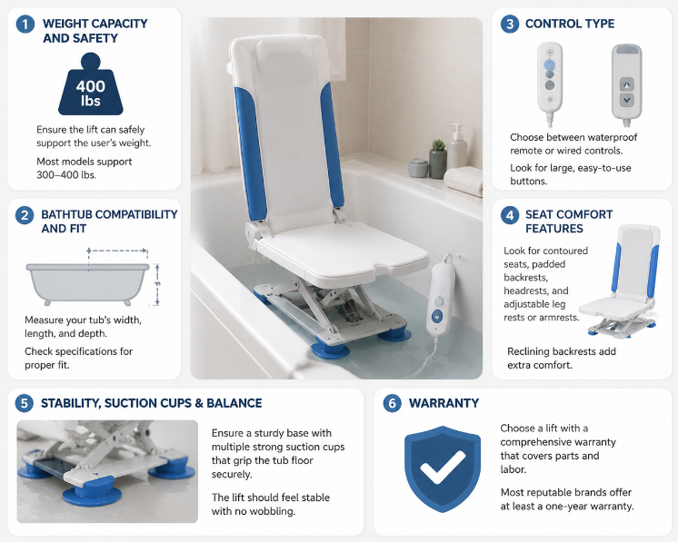 Factores para elegir el elevador de ba&ntilde;o adecuado